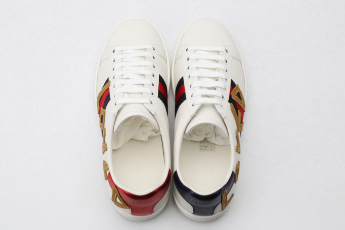 GC ACE EMBROIDERED LOW-TOP SNEAKER WITH LOVED womens 497090 DOPE0 9095