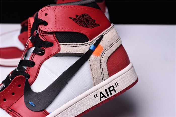 OW Air Jordan 1 Retro Chicago The Ten AA3834-101